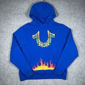 True Religion X Chief Keef Hoodie Mens Large Blue 20th anniversary collab